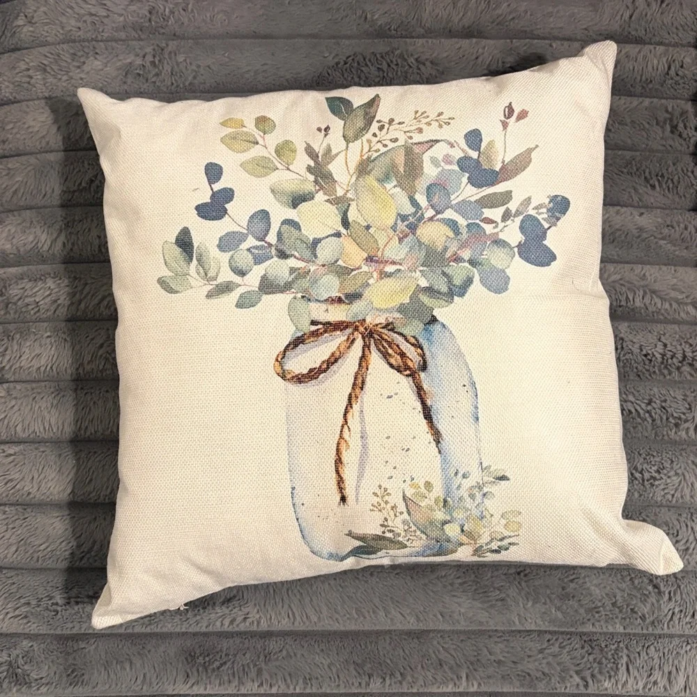 Farmers Market / Leaf Market / Cut Fresh Daily / Head This Way throw pillows